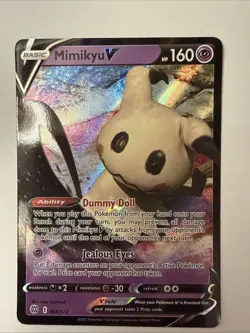 Mimikyu V 068/172 Full Art 2022 Pokemon Brilliant Stars Holo Rare Card NM - Image 1