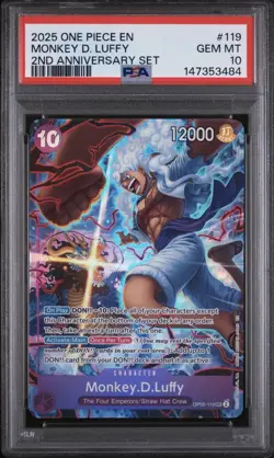 2025 One Piece Monkey D. Luffy 2nd Anniversary #OP05-119 PSA 10 GEM MINT - Image 1