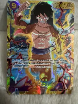 Monkey D. Luffy OP09-119 SEC Alt Art English One Piece Card Game NM - Image 1