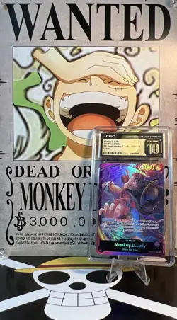 2024 ONE PIECE MONKEY D LUFFY LEADER PURPLE MONKEY OP05-060 CGC 10 PRISTINE B PT - Image 1