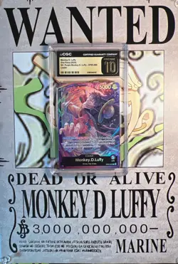 2024 ONE PIECE MONKEY D LUFFY LEADER PURPLE MONKEY OP05-060 CGC 10 PRISTINE B PT - Image 2