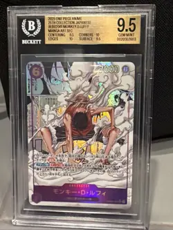One Piece Monkey D Luffy EB02-061 Rare Parallel Art Manga, Japanese Beckett 9.5 - Image 1