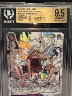 One Piece Monkey D Luffy EB02-061 Rare Parallel Art Manga, Japanese Beckett 9.5 - Image 2