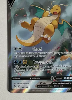Pokemon TCG Dragonite v Evolving Skies Alternative Art Ultra Rare Card 192/203 - Image 5