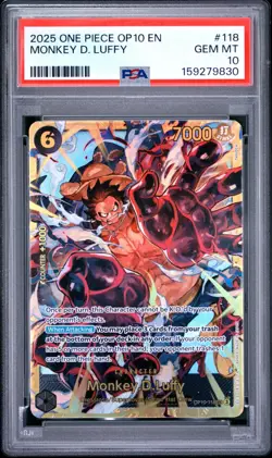 PSA 10 | One Piece | OP10-118 | Monkey D. Luffy | SEC Alt Art | English - Image 1
