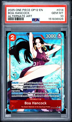 2025 ONE PIECE OP12-LEGACY OF THE MASTER ALTERNATE ART #014 BOA HANCOCK PSA 10 - Image 1