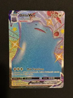 Ditto VMAX Sv119/Sv122 Shining Fates: Shiny Vault Full Art Holo Pokemon Card TCG - Image 1