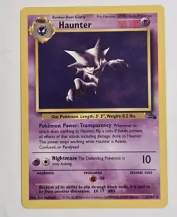 Haunter Pokemon TCG 1999 Fossil Set Non Holo Vintage # 21/62 - Image 1
