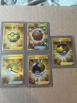 Pokemon TCG Full Art Holo Trainer-Item Ball Lot of 5 - Image 1