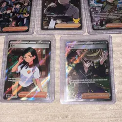 Pokemon TCG Paldean Fates Trainer Full Art Holo lot (5) Friends in Paldea - Image 4