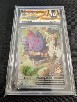N'S Zorua #189 Pokemon Center Stamp Black Star Promo - ACE Gem Mint 10 Low Pop - Image 1