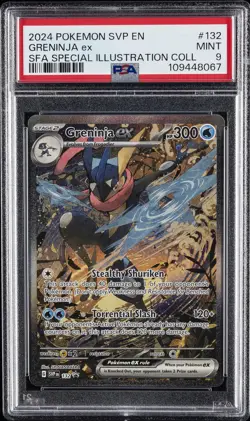 2024 POKEMON SVP EN-SV BLACK STAR PROMO #132 GRENINJA EX PSA 9 - Image 1