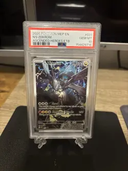 Pokemon TCG Ascended Heroes N's Zekrom Mega Evolution Black Star Promo PSA 10 - Image 1