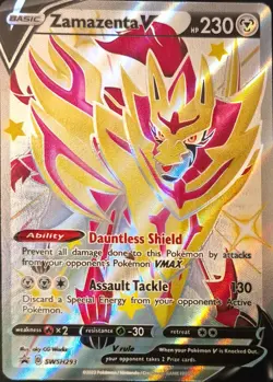 Zamazenta V (Shiny) SWSH293 Holo Promo Sword & Shield Promo Pokemon LP - Image 2