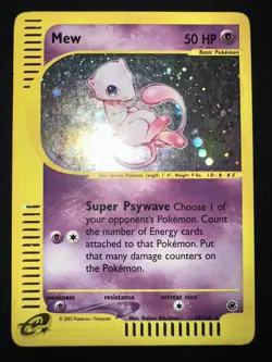SWIRL 2002 Expedition Mew Holo Foil Rare 19/165 WOTC E-Reader Series Pokemon - Image 2