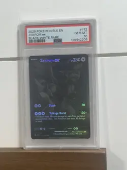 Pokemon 2025 Zekrom ex 172/086 Black White Rare Black Bolt GEM MINT PSA 10 - Image 1