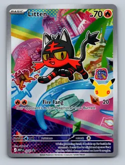 Litten 044 Holo Promo ME: Mega Evolution Promo Pokemon TCG Card NM - Image 1