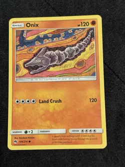Pokemon TCG Onix 3 Card Lot Unbroken Bonds/Lost Thunder 109/214 2018 - Image 2