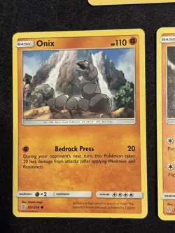 Pokemon TCG Onix 3 Card Lot Unbroken Bonds/Lost Thunder 109/214 2018 - Image 3