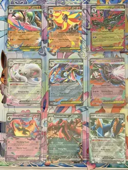 Lot of 9 Cards Pokemon Ex Master Set - Chaos Rising Double Rare Holo Pokemon NM - Image 1