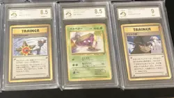 Graded Japanese Pokemon TCG 3-Card Lot Misty’s Tears, Grimer, Sabrina’s Gaze - Image 1