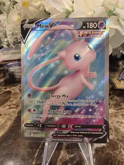 Mew V 250/264 Fusion Strike Ultra Rare Holo English Pokemon TCG Card - Image 1