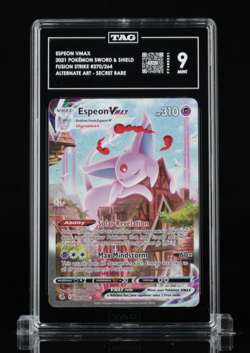 TAG 9 MINT Espeon VMAX Alternate Art SWSH Fusion Strike 270/264 Pokemon Card TCG - Image 2