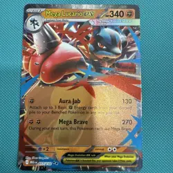 Pokemon TCG Mega Evolution Mega Lucario ex 077/132 English NM - Image 1