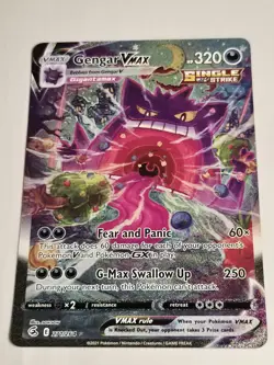 🔥 Pokemon TCG Sword & Shield Fusion Strike 271/264 Gengar VMAX ALT ART NM/M🔥 - Image 1