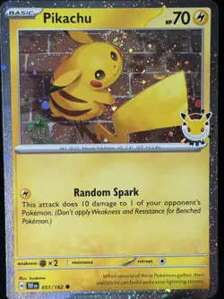 SWIRL 🌀Pikachu 051 /162 Stamped 2026 Pokemon Day 30th Anniversary Promo NM - Image 5