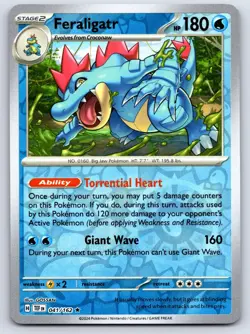 Feraligatr 041/162 Pokemon Temporal Forces Reverse Holo NM/LP - Image 1