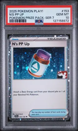 2025 POKEMON PLAY! POKEMON PRIZE PACK: SERIES 7 #153 N'S PP UP 153/159 - Image 1