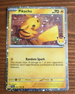 Pikachu Pokemon Day 2026 051/162 Holo Pokemon TCG - Image 1