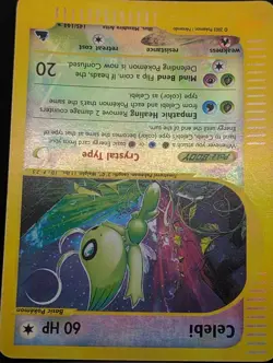 Celebi 145/144 Skyridge Reverse Holo Secret Rare Crystal Pokemon TCG Nintendo MP - Image 4