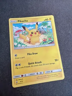 Pokemon Pikachu TCG Holo Promo Card 2018 McDonald's Promos 4/12 LP - Image 1