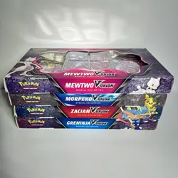 Pokemon TCG V-UNION Special Collection 4-Box Lot Mewtwo Zacian Greninja EN - Image 1