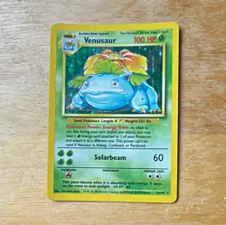 Venusaur 15/102 Base Set Unlimited Holo (1999) Pokemon TCG English 100 HP - Image 1
