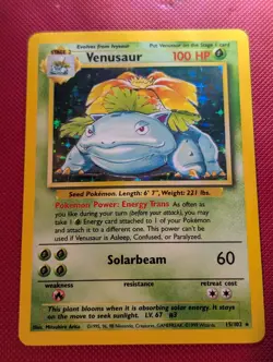 Pokemon TCG - Venusaur - 15/102 Holo WOTC - Base Set LP+/EXC+ - Image 1
