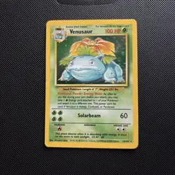 Pokemon TCG Venusaur 15/102 Holo Rare WOTC Base Set - NM - Image 1