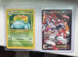 Pokemon TCG Team Magma's Groudon EX Holo LP & Base Set Venusaur Holo LP - Image 1