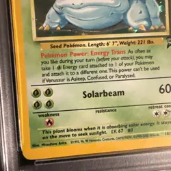 Pokemon TCG Venusaur Base Set 2 Holo Card 18/130 PSA 5 | New Cert - Image 4