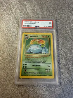 Venusaur Base Set Holo 15/102 PSA 7 Graded 1999 Pokemon TCG English - Image 1