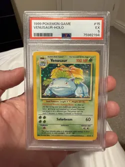 Venusaur 1999 Pokemon TCG Base Set Holo 15/102 PSA 5 English - Image 1
