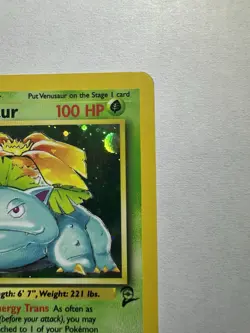 Wizards of the Coast Pokemon TCG Venusaur 18/130 Base Set 2 Holo MP/HP 1 Crease - Image 3