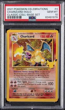 2021 POKEMON CELEBRATIONS CLASSIC COLL #4 CHARIZARD-HOLO PSA 10 - Image 1