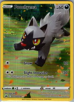 Poochyena GG33/GG70 SWSH: Crown Zenith: Galarian Gallery - Pokemon Card - NM - Image 1