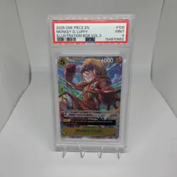 2025 One Piece PSA 9 EN Monkey D. Luffy Promo #109 Illustration Box Vol. 3 - Image 1