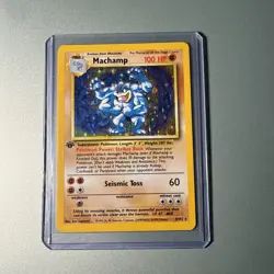 1999 Pokemon TCG Base Set Unlimited Machamp Holo 8/102 1st Edition Vintage LP - Image 1
