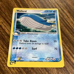Pokemon TCG Wailord Holo EX Ruby Sapphire Card 14/109 Excellent Condition - Image 5