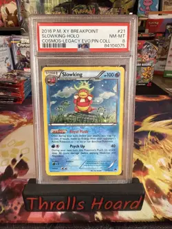 Pokemon Slowking TCG 21/122 Breakpoint XY Rare Cosmos Holo Card Psa 8 - Image 1